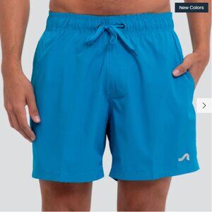 Surf Style 4-Way Stretch Volley Swim Shorts Sky Blue Size XL